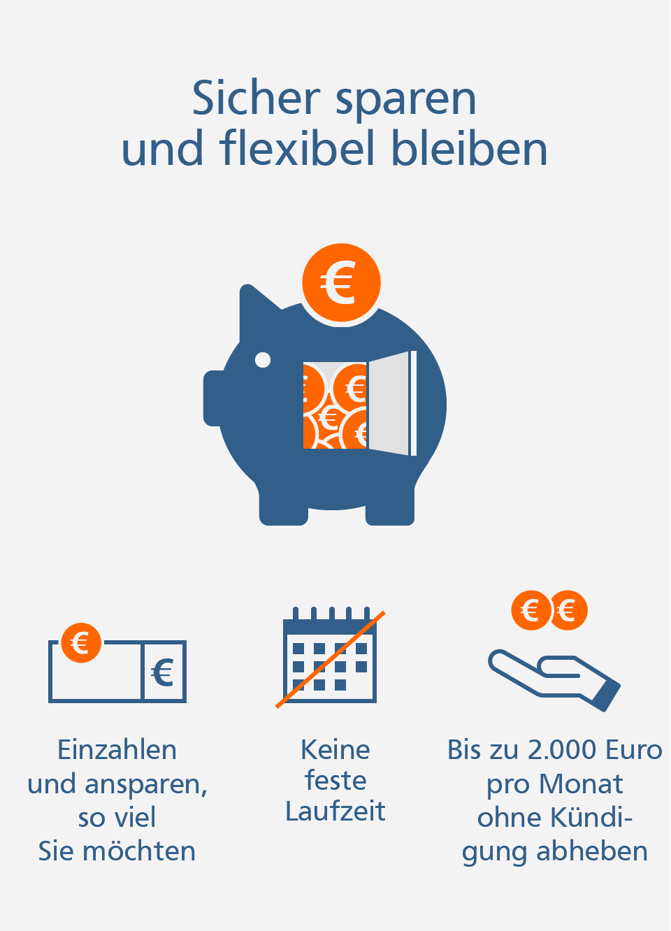 Sparkonto Infografik: Sicher sparen und flexibel bleiben